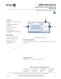UMZ-985-D16-G Datasheet Cover