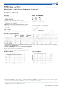 VLF4012ST-3R3M1R1 Datasheet Cover