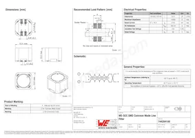 744284100 Datasheet Cover