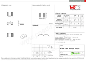 74479773210 Datasheet Cover