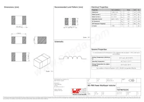 74479875222C Datasheet Copertura