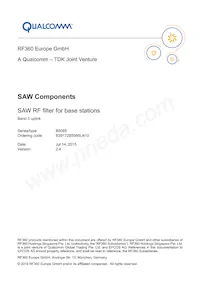 B39172B5085U410 Datasheet Cover