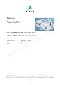 B84299D6101A003 Datasheet Cover