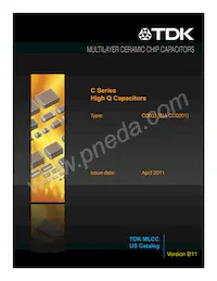 C0603C0G1E200G030BG Datasheet Cover