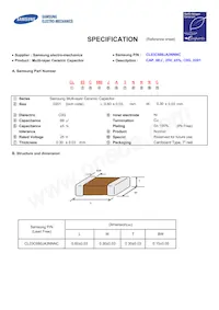 CL03C680JA3NNNC Datasheet Cover