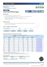 CLF12577NIT-2R2N-D Datenblatt Cover