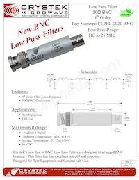 CLPFL-0021-BNC Datenblatt Cover