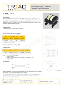 CME375-4 Datasheet Cover