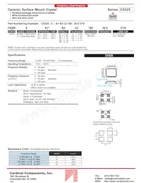 CX325Z-A5B2C5-50-20.0D18 Datasheet Copertura