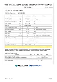 UK2600002 Datasheet Pagina 3