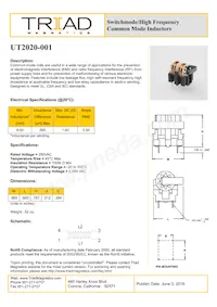 UT2020-002 데이터 시트 표지