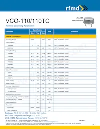 VCO-110TC Datenblatt Cover