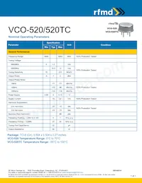 VCO-520數據表 封面