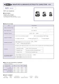 35RZV22M6.3X5.5 Datasheet Cover