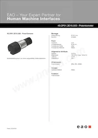 45-2P01.2E10.000 Datasheet Cover