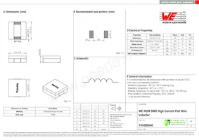 744305040 Datasheet Cover