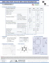 ASR433.42E-T Datasheet Cover