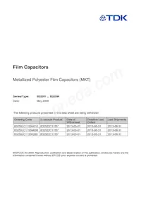 B32592C6104J008 Datasheet Copertura