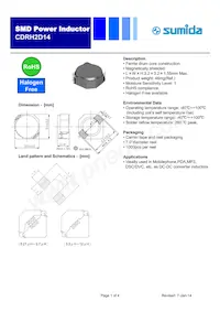 CDRH2D14NP-R60NC Datasheet Cover