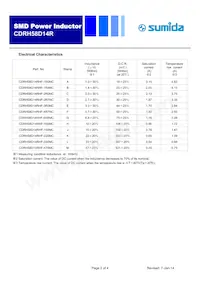 CDRH58D14RHF-470MC Datasheet Page 2