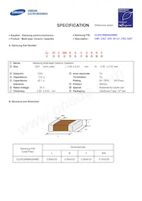 CL03C3R6BA3GNND Datasheet Cover