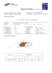 CL31B225KCHSNNE Datasheet Cover