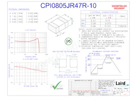 CPI0805JR47R-10 데이터 시트 표지