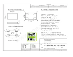 ECS-120-CD-0330-TR Datasheet Copertura