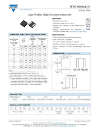 IFSC0806AZERR47M01 Datasheet Cover