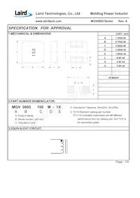 MGV0605220M-10 Datasheet Page 3