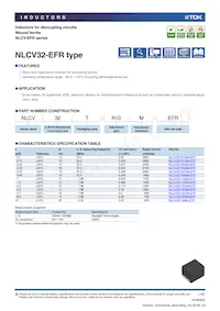 NLCV32T-R15M-EFR Datasheet Cover