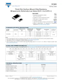 RCWH0805R499FKEA 데이터 시트 표지