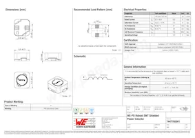 7447785001 Datasheet Cover