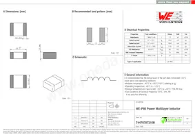 74479787210B Datasheet Cover