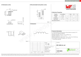 744910025 Datasheet Copertura