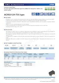 ACM2012H-381-2P-T05 Datasheet Cover