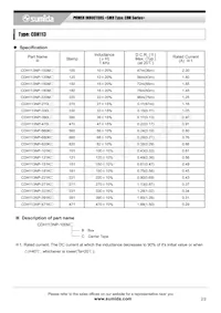 CDH113NP-101KC Datasheet Page 2