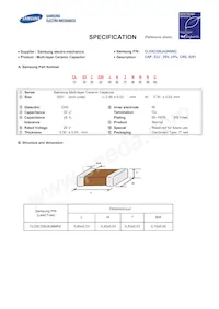 CL03C330JA3NNNC Datasheet Cover