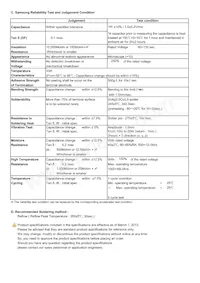 CL21A106KACLRNC Datasheet Page 2