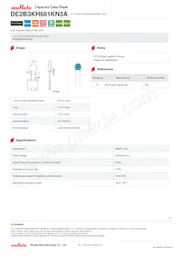 DE2B3KH681KN3A Datasheet Cover