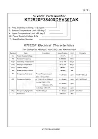 KT2520F38400DEV30TAK Datasheet Pagina 3