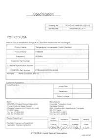 KT2520K26000DCW28QAS Datasheet Cover