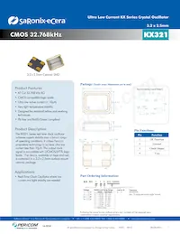KX3213Z0032.768000 Datasheet Cover