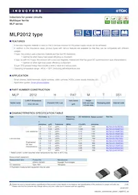 MLP2012V1R0TT數據表 封面