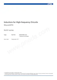 NLHV25T-R82J-PF Datasheet Cover