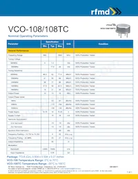 VCO-108TC數據表 封面