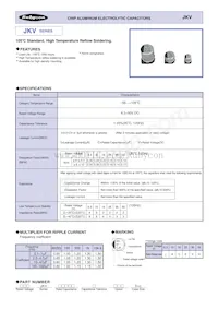 35JKV220M10X10.5 Datasheet Cover