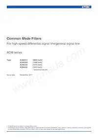 ACM2520-102-2P Datasheet Cover