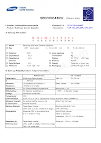 CL03C150JA3ANNC Datasheet Cover