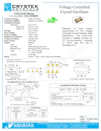 CVXO-018TX-50-51.84 Datasheet Cover